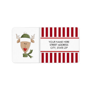 Christmas Reindeer Address Mailing Labels