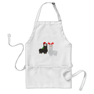 christmas reindeer alpacas standard apron