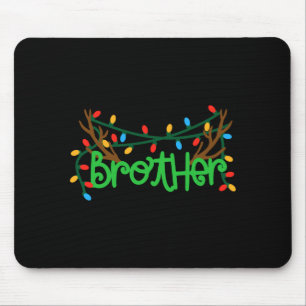 Christmas Reindeer Antlers Brother T Shirt Mouse Mat