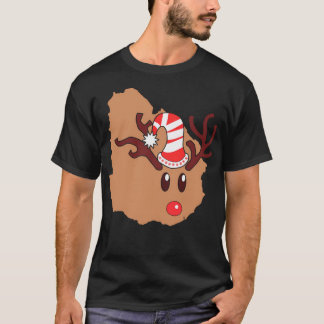 Christmas Reindeer Antlers Uruguay Reindeer Head A T-Shirt