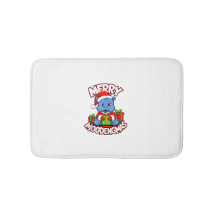 Christmas Reindeer Baby Hippo Moo Deng Xmas Cute Z Bath Mat