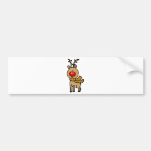 Christmas reindeer bumper sticker