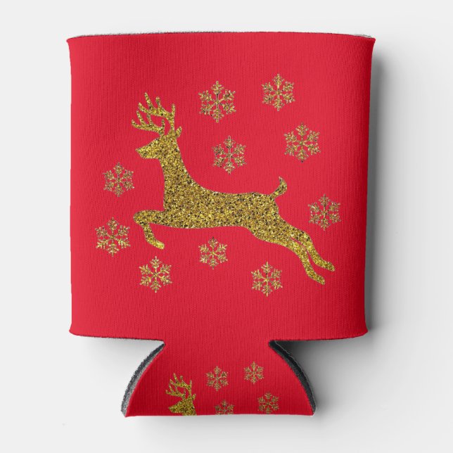 Christmas Reindeer Can Cooler (Front)