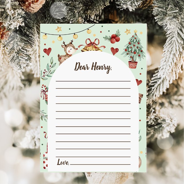 Christmas Reindeer  Capsule Note Message Card (Creator Uploaded)