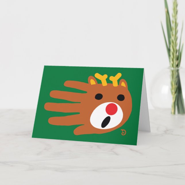 Christmas Reindeer card (Front)