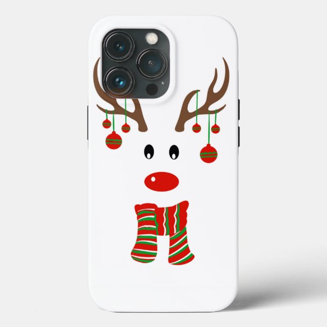 Christmas Reindeer Cartoon Case-Mate iPhone Case (Back)