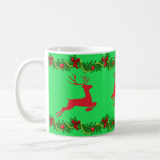 Christmas reindeer coffee mug