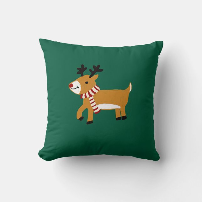 Christmas Reindeer Cushion (Front)