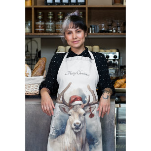 Christmas Reindeer, customisable Apron