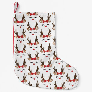 Christmas Reindeer Cute Holiday Winter Small Christmas Stocking