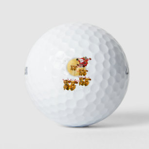 Christmas Reindeer Dachshund Dog Shirts Funny Golf Balls