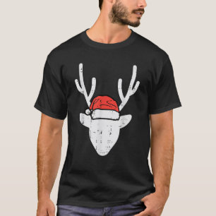 Christmas Reindeer Deer Hunter Xmas Hunt Men Boys T-Shirt