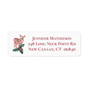 Christmas Reindeer Deer Red Winter Wedding Party