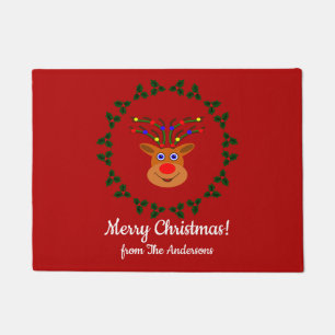 Christmas Reindeer Door Mat