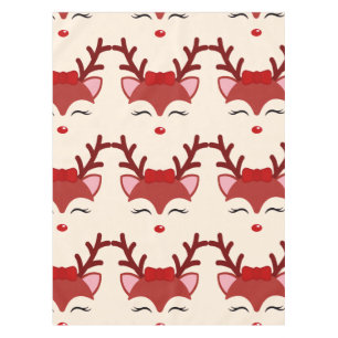 Christmas Reindeer face Tablecloth