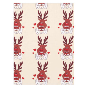 Christmas Reindeer face Tablecloth