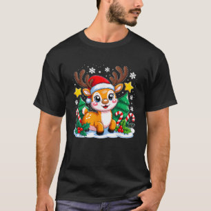 Christmas Reindeer Funny Xmas Squad Boys Girls Tod T-Shirt