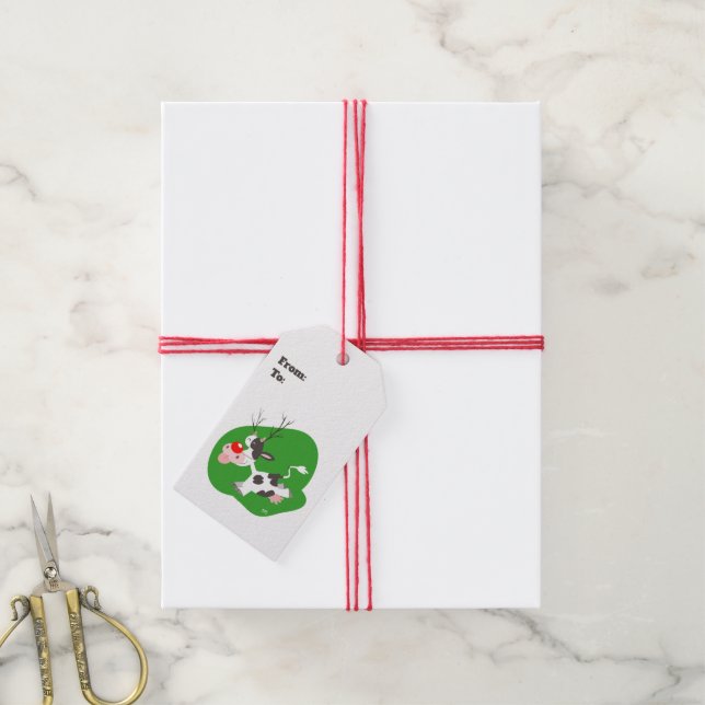 Christmas Reindeer Gift Tag (With Twine)