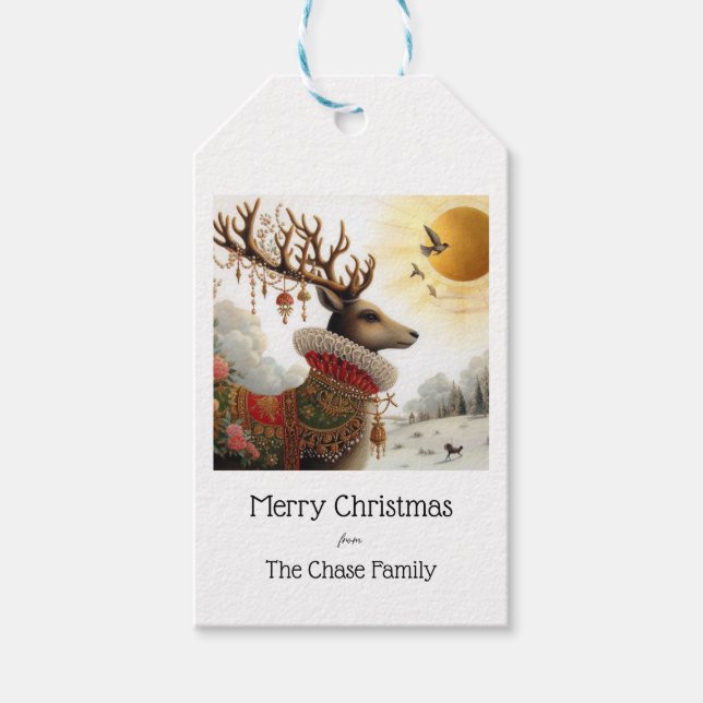 Christmas Reindeer Gift Tags (Front)
