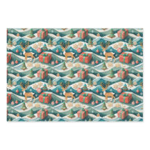 Christmas Reindeer & Gingerbread Seamless Wrapping