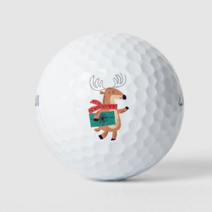 Christmas reindeer golf balls