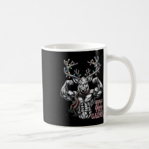 Christmas Reindeer Gym Workout Jingle All The Gain Coffee Mug
