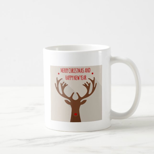 Christmas reindeer hip cool elk modern coffee mug (Right)
