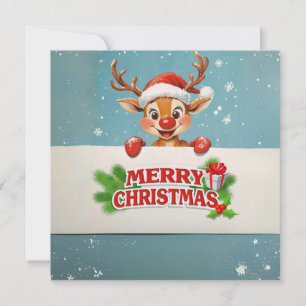 Christmas Reindeer holiday card