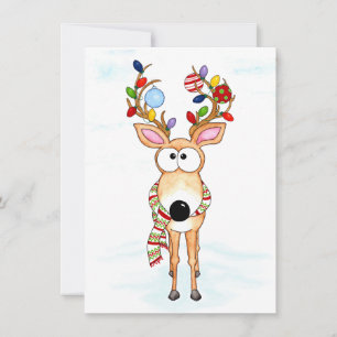 Christmas Reindeer Holiday Card