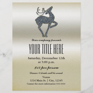 Christmas Reindeer Holiday Party Event Flyer