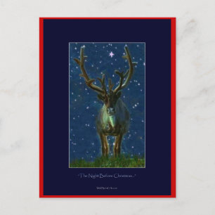 Christmas Reindeer Holiday Postcard
