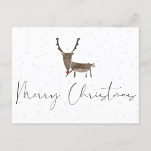 Christmas Reindeer Holiday Postcard