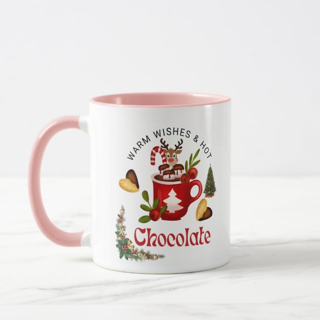 Christmas Reindeer Hot  Cute  Coffee mug (Left)