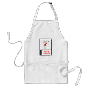 Christmas Reindeer In An Ugly Sweater Whimsical Standard Apron
