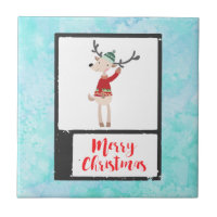Christmas Reindeer In An Ugly Sweater Whimsical