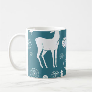Christmas reindeer in woolly hatsdeer,reindeer,vin coffee mug
