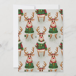 Christmas reindeer invitation