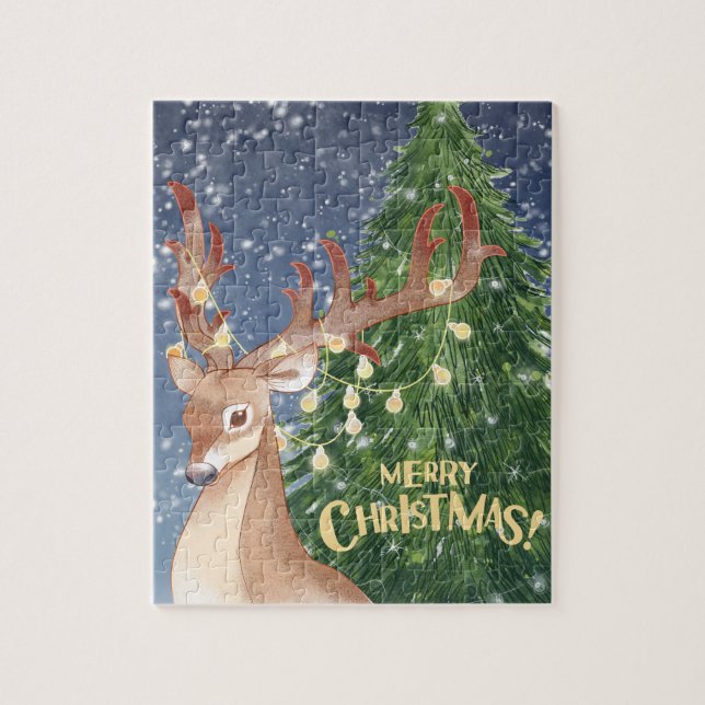 Christmas Reindeer Jigsaw Puzzle (Vertical)