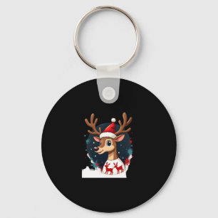 christmas Reindeer Key Ring