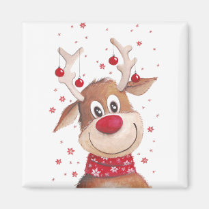 Christmas reindeer magnet