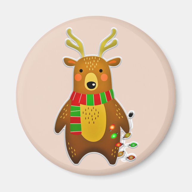 christmas reindeer magnet (Front)