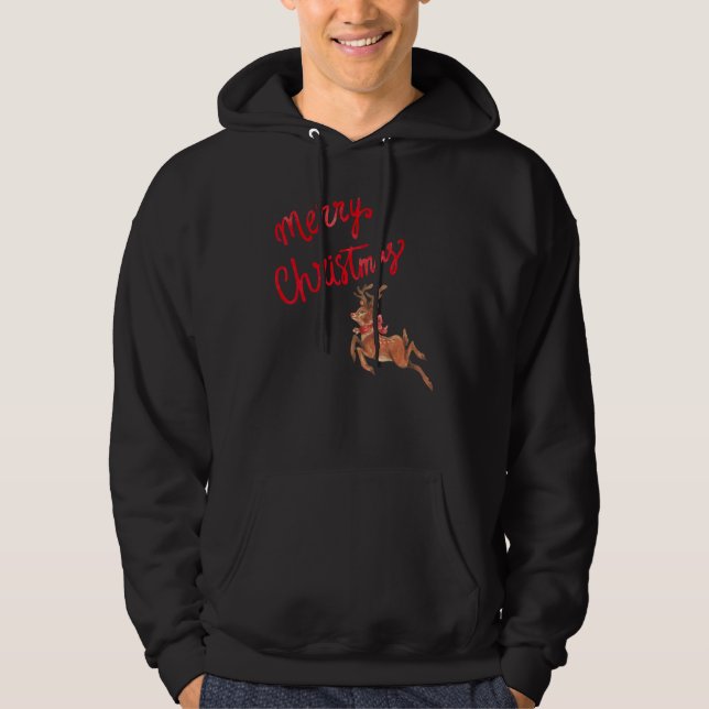 Christmas Reindeer Merry Christmas Cute  For Women Hoodie (Front)