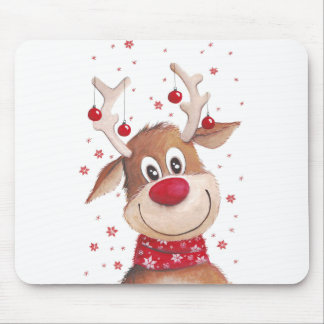 Christmas reindeer mouse mat