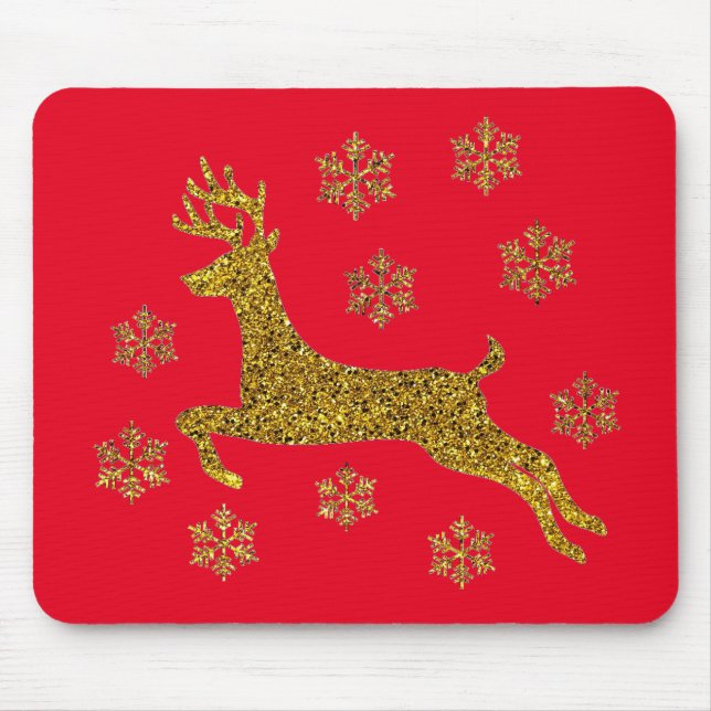 Christmas Reindeer Mouse Mat (Front)