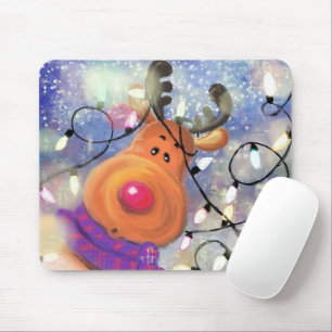 Christmas Reindeer Mouse Pad Gift