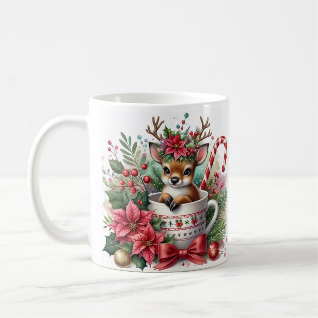 Christmas Reindeer Mug (Left)