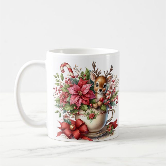 Christmas Reindeer Mug 4 (Left)