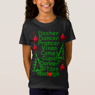 Christmas Reindeer Names T-Shirt