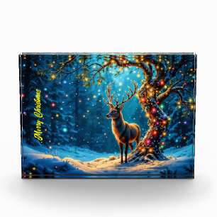 Christmas reindeer North Pole fantasy art Photo Block