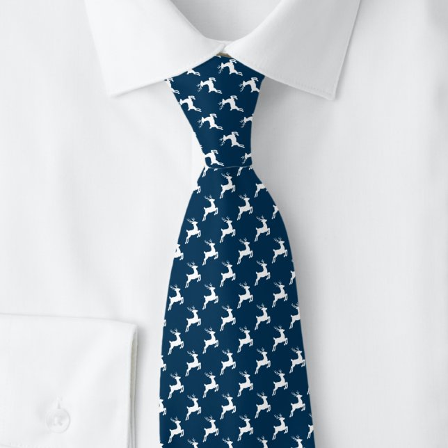 Christmas Reindeer on Blue Tie (Creator Uploaded)